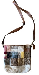 lot 136A image: Coach Patchwork Signature Crossbody Bag with Leather Trim