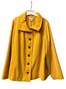 lot 141 image: Laura Ashley Yellow Button Front Jacket Size 2X