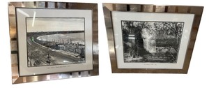 lot 127 image: Set of 2 Framed Black and White Art Prints with Matting