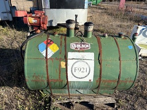 lot 81 image: Horizontal Steel Diesel Storage Tank F921 with Tuthill Mechanical Flow Meter