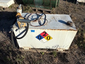 lot 84 image: Horizontal Steel Diesel Storage Tank with Fill-Rite Pump