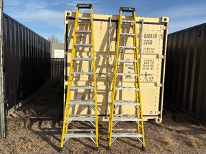 lot 192 image: (2) Green Bull by Werner 10 step ladders 202210