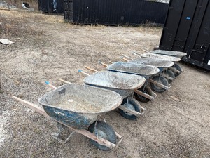 lot 199 image: (6) wheelbarrows