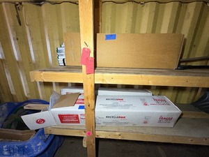 lot 164 image: Prepaid Light Bulb Recycle Paks Medium 4 foot Boxes holding fluorescent light tubes