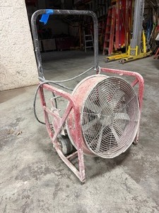 lot 187 image: Super Vac Positive Pressure Ventilation fan on mobility cart, Model 720VR3