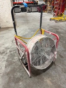 lot 186 image: Super Vac Positive Pressure Ventilation fan on mobility cart, Model 720VR3