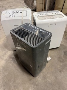lot 109 image: Hisense Portable AC 7000 BTUHR, 2 Hisense Dehumidifiers DH10020KP1WG removes 60 pts a day.