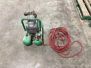 lot 221 image: Interchange Air Compressor MK200, 42 gallon, 125 PSI and hose
