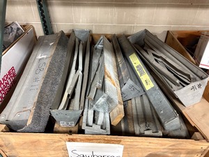 lot 233 image: Container of approx 15 Folding Metal sawhorses