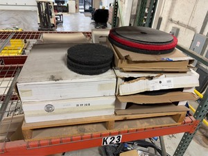 lot 353 image: 10 boxes of floor maintenance pads or floor sanding discs
