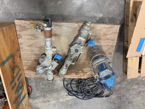 lot 358 image: American APC Sump pump with 2 backflow preventers
