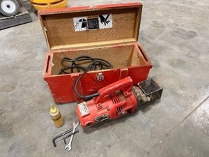 lot 160A image: Multiquip HBC-25N electro hydraulic rebar cutter, cutting capacity 532 - 1, case, wrench, Allen keys, oil