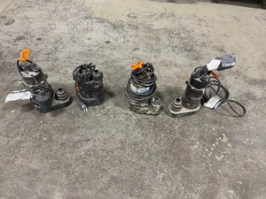 lot 364 image: (4) Submersible Sump Pumps Brands include Everbilt and Barracuda