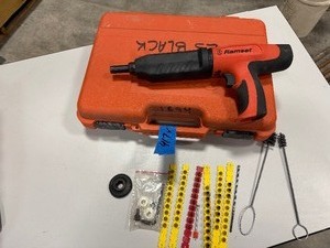 lot 417 image: Ramset Cobra Powder Fastening System (5) Yellow Strip Powder Loads and (1) red, brushes, drive pin