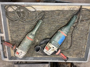 lot 479 image: (2) Metaba 7 corded angle grinders W24-180