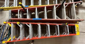 lot 494 image: (2) 8 Fiberglass stepladders, 300LB Capacity (first come first serve)