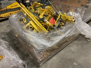 lot 555 image: Garlock parapet guard rail components.