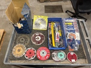 lot 562 image: Diamond cutting wheels, Ovation 7, Performax 7, Pferd wheels, drill bits, Husqvarna segmented discs