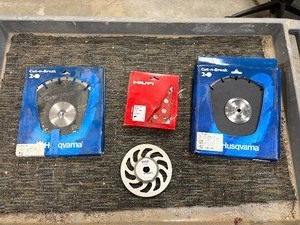 lot 563 image: (2 sets of 2) Husqvarna Cut-n-break EL10 CN, Hilti Diamond Cup 6, Esch turbo fan-style cup wheel