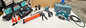 lot 525 image: Makita Caulk & Adhesive Gun & Makita Power Planner in Case