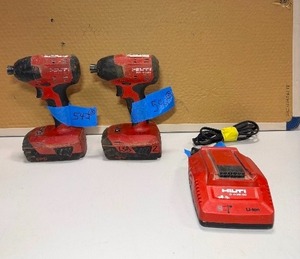 lot 542 image: (2) Hilti SID 4-A22 Impact drivers with batteries and a charger