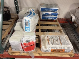 lot 451 image: Rapid Set CementAll, Quikrete precision grout, Ardex Bags Feather Finish Underlayment, Tube Sand
