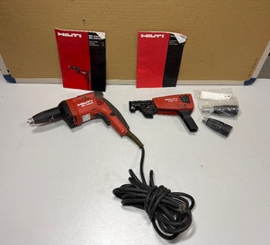 lot 335A image: Hilti SD 4500 Corded drywall screw gun & (1) Hilti SMD 50 Screw magazine attachment, (2)Depth gauges