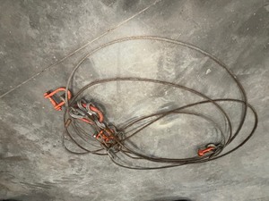 lot 576 image: Industrial  Wire rope Bridle Sling with Crosby 3T Jaw Hook