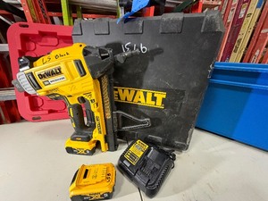 lot 586 image: DeWalt Cordless Concrete Nailer DCN891 in case, DCB115 charger, Lithium Ion 5.0 AH battery