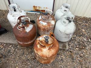 lot 35 image: 6 20-pound propane tanks miscellaneous conditions