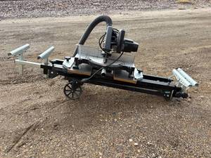 lot 38 image: 10-inch black and decker power miter saw on a Wolfcraft collapsible portable frame