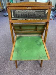 lot 68 image: 1930s litho plate educational wood easel