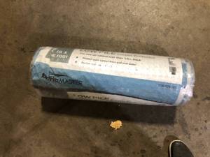 lot 53 image: TrafficMaster 27 in. x 12 ft. Classic Rib Low Pile Clear Floor Protection Customer Returns See Pictures