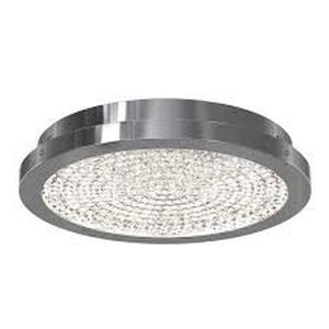 lot 22 image: Artika Glam 13.5 in. 1-Light Modern Chrome Integrated LED Flush Mount Ceiling Light Fixture for Kitchen or Bedroom   Customer Returns See Pictures