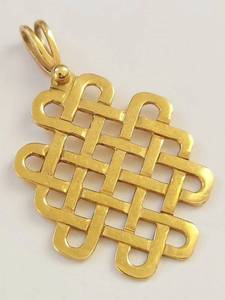 lot 23N image: 14K Gold Celtic Pendant 1.5 Inches Long, Weighs 3.69 Grams