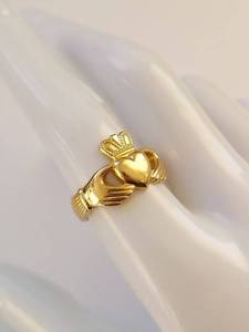 10k Gold Irish Claddagh Ring - Size 8.5 - 6.49g - Solvar Ireland