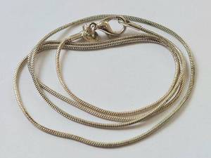lot 46N image: Sterling Silver Necklace 20 Inch Snake Chain 925 Marked Jewelry