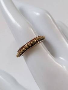 lot 51N image: Sterling Silver, Brass, and Copper Ring Size 8