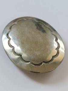 lot 74N image: Sterling Silver Native American Concho Belt Buckle Not Marked