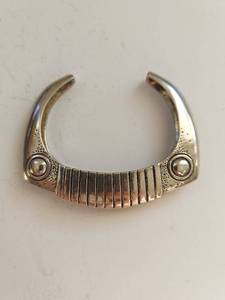 lot 79N image: Sterling Silver Cuff Bracelet Unmarked Unique Design, 49.29g