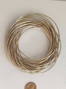 lot 80N image: Set of Sterling Silver Bangles - 92.2g Total Weight, Elegant Simple Design