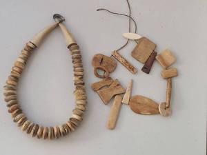 lot 90N image: Unique Handmade Wooden Necklaces with Natural Rustic Design