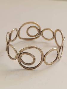 lot 96N image: Sterling Silver Bracelet, Unique Design, 21.7g, Vintage Style