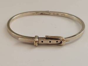 lot 98N image: Sterling Silver Adjustable Bracelet Made in Mexico TC-30 925