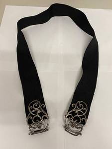 lot 115N image: Vintage Steffans Jewelers Belt with Sterling Silver Buckles