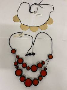 lot 116N image: New J. Jill & Atelier Necklaces Bold Geometric and Warm Toned Designs