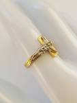 14k Gold Cross Ring Size 8.5 with Intricate Design 4.5 Grams