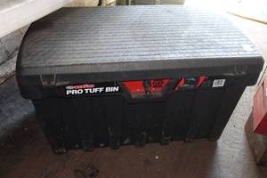 lot 356 image: Contico Pro Tuff Box Locking Bin