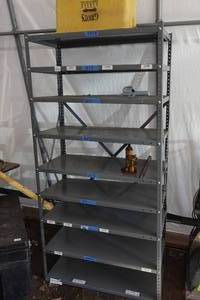 lot 304 image: Metal Shelf with Contents