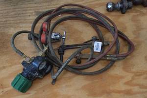 lot 287 image: Oxy-Acetylene Torch, Regulators, and Hose